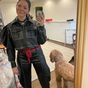 Stylish Black Leather Jacket for Women